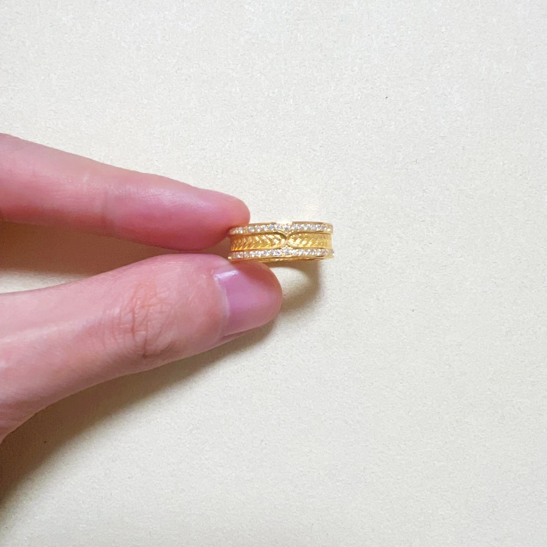 云珑珠宝甄选 足金999 花丝风雨桥戒指 总重出售