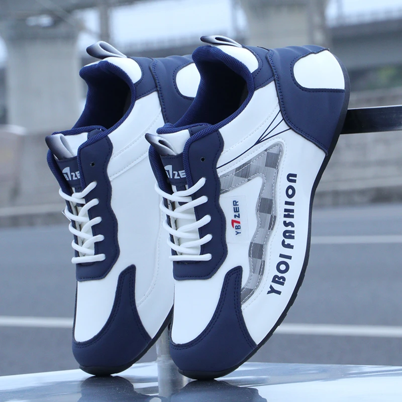 学生秋季新款防水皮面运动鞋时尚舒适休闲鞋软底跑步鞋防滑潮鞋子