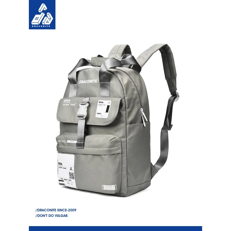 DRACONITE国潮个性印花防水背包休闲大容量学院风双肩包男女11832