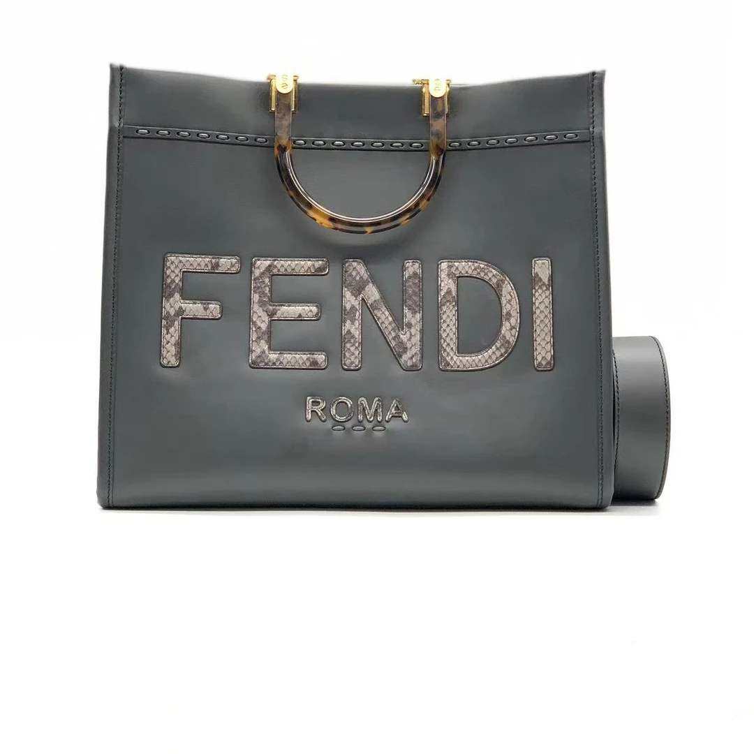 95新 FENDI/芬迪 牛奢网【安则专属】芬迪/黑色托特包/时尚女士单肩