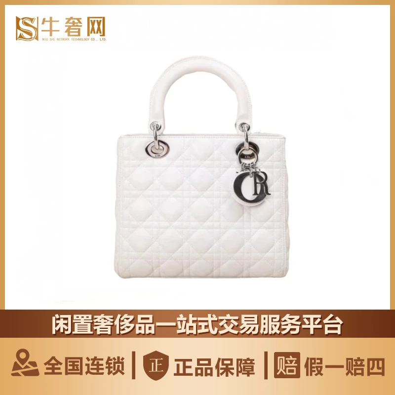 99新 DIOR/迪奥 牛奢网/迪奥 白银五格戴妃包/时尚女士