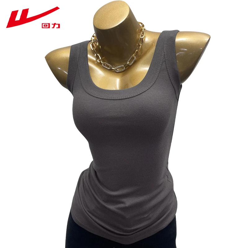 回力韩版百搭女纯棉无袖背心辣妹内搭外穿美背2025夏季打底衫上衣