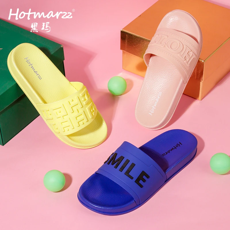 hotmarzz/黑玛拖鞋女夏外穿洗澡凉拖情侣居家防滑一字拖鞋男