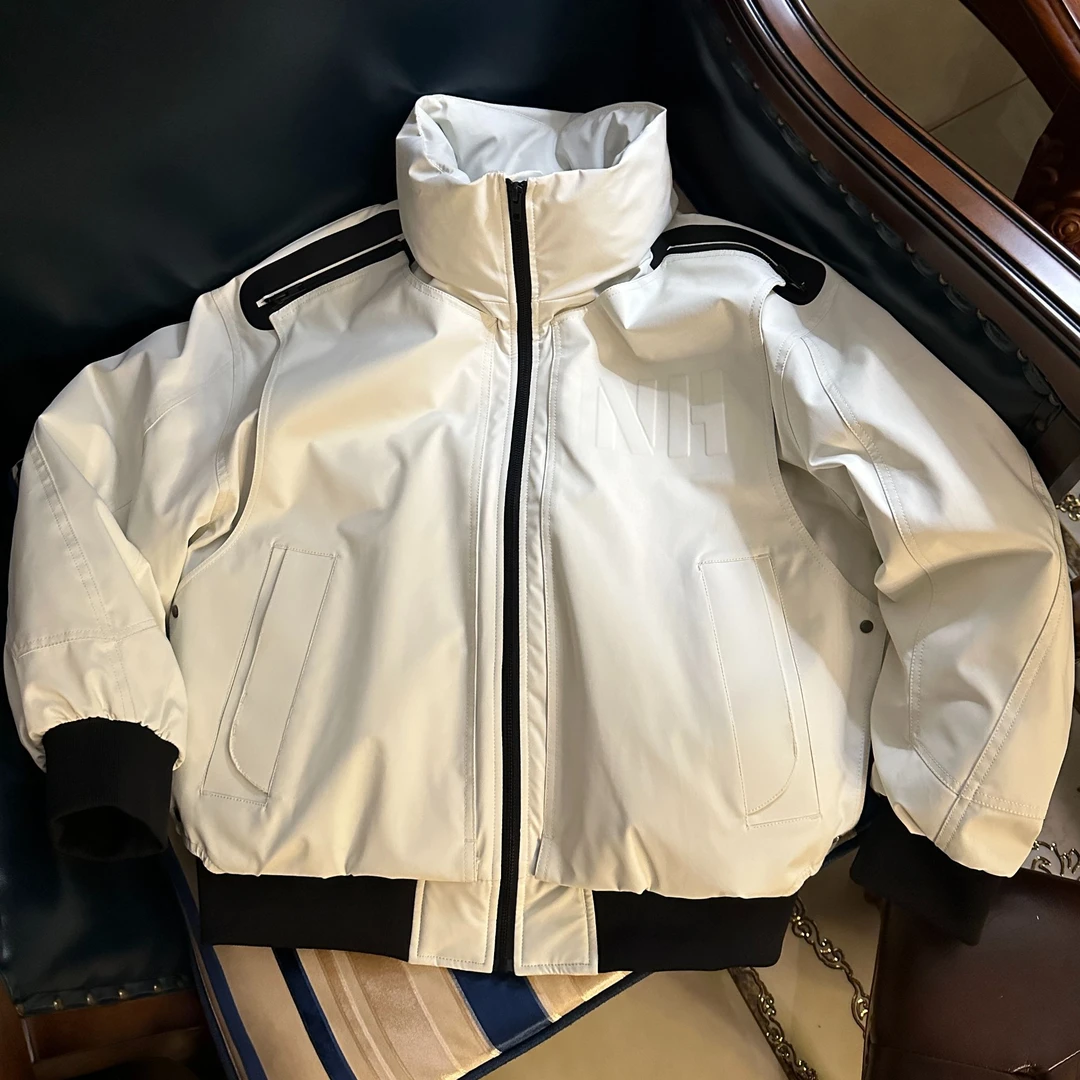 『依爸自制』重磅户外男女同款中性三防面料超保暖冬季户外短外套