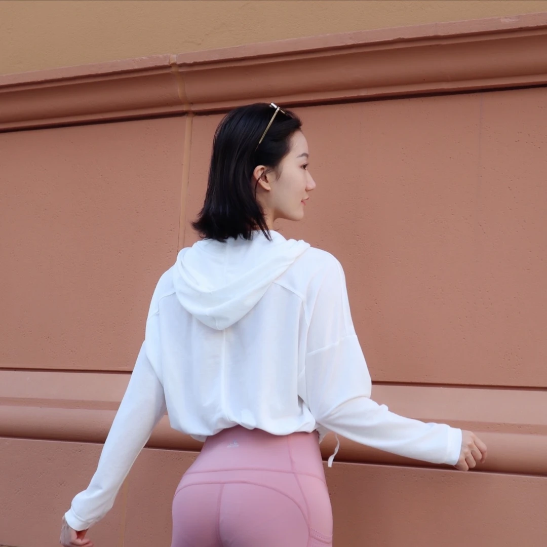 Aerial Attitude 休闲运动罩衫/两种穿法跑步卫衣长袖透气女士