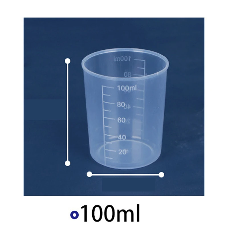 【冰粉籽量水专用量杯】100ml塑料量杯带刻度量杯带刻度烧杯家用