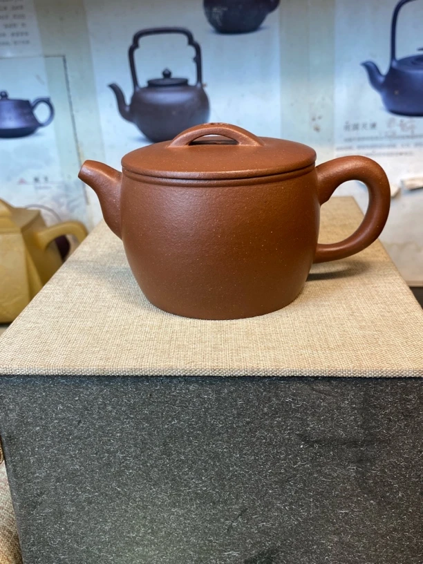 汉瓦紫砂壶原矿红降坡容量150-160cc左右