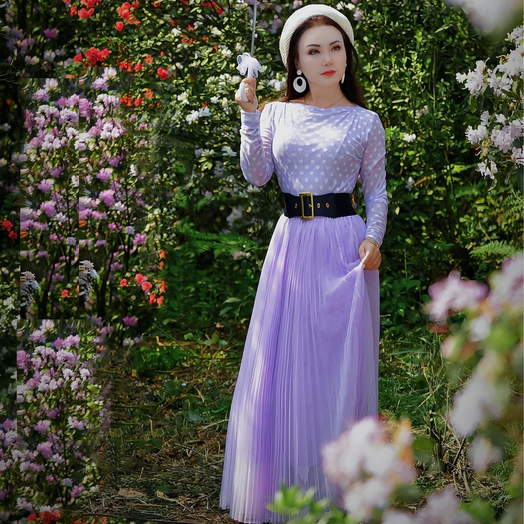 主播推荐【百褶裙】夏季新款网纱百褶长裙半身裙仙女裙a字裙穿搭