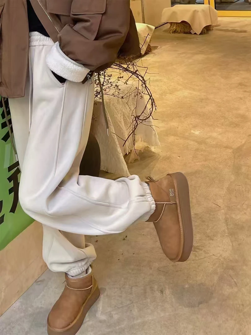 2024仟禧家时尚百搭显瘦加厚颗粒绒爆款卫裤