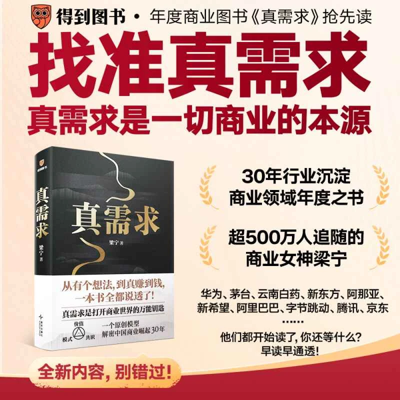 真需求（梁宁首部图书/从有个想法到真赚到钱一本书都说透了！）