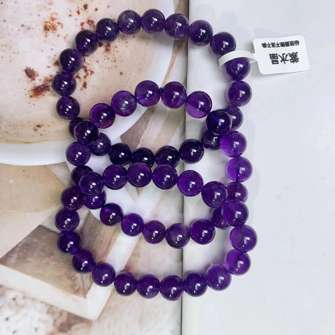 【聚泰】N15天然乌拉圭紫水晶手串单圈时尚手链/多样性发一条