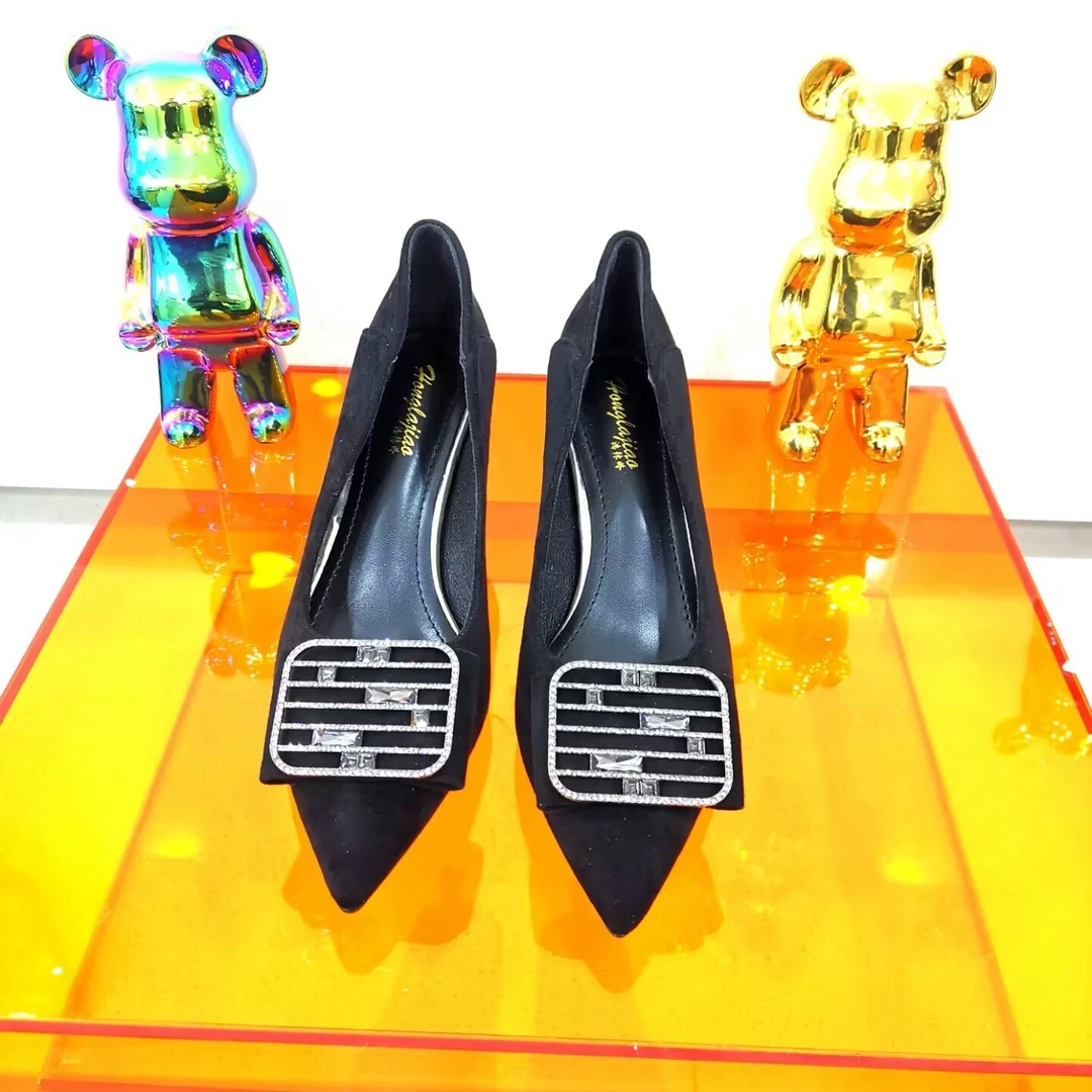 666-3时尚优雅尖头高跟黑色浅口细高跟小跟鞋高跟鞋细跟单鞋666-3