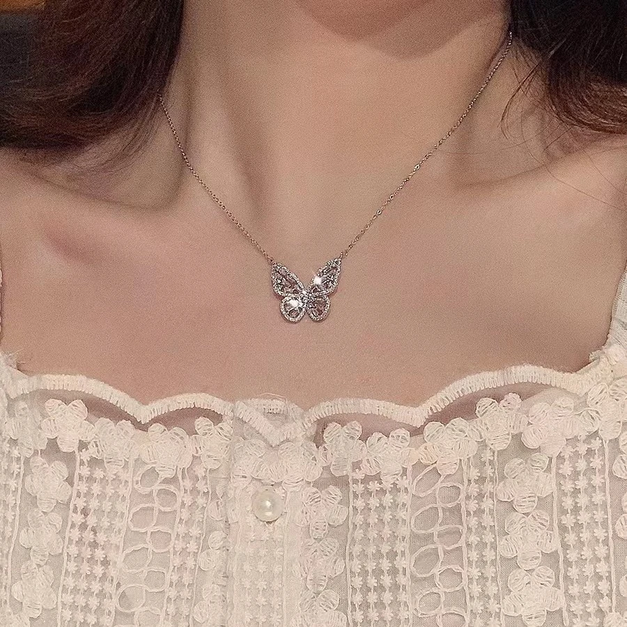钛钢项链 x21蝴蝶高级感轻奢项链
