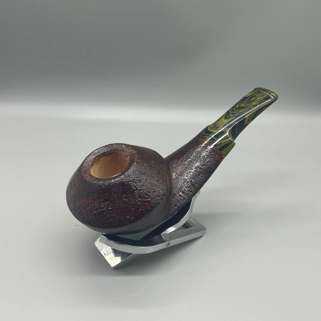【喷砂牛头飞碟】精品手工烟斗进口石楠木长140深34口21