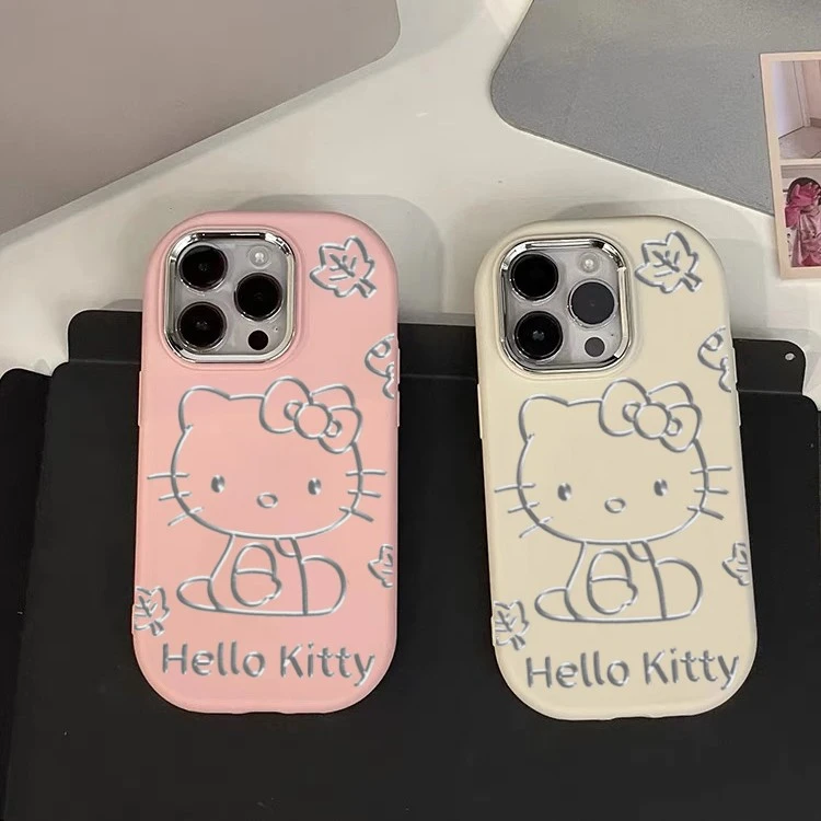 马卡龙坐姿KT适用苹果15手机壳iphone13/14promax防摔12/11软可爱