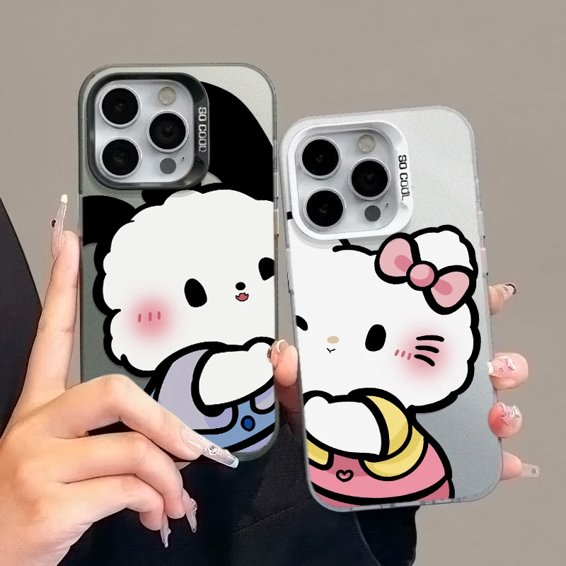 趴墙猫狗适用苹果15手机壳iPhone13/14promax新款12全包11软情侣