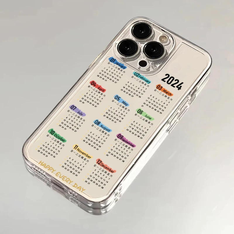 龙年日历适用于iPhone15/14/13手机壳苹果小米vivo华为oppo可爱软