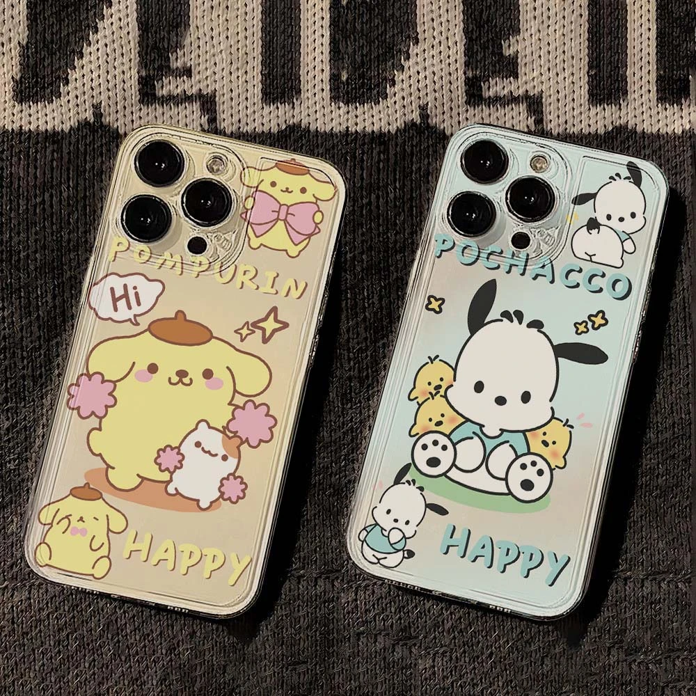 黄底布丁狗苹果小米oppovivo华为适用iPhone12/13/14/15可爱情侣