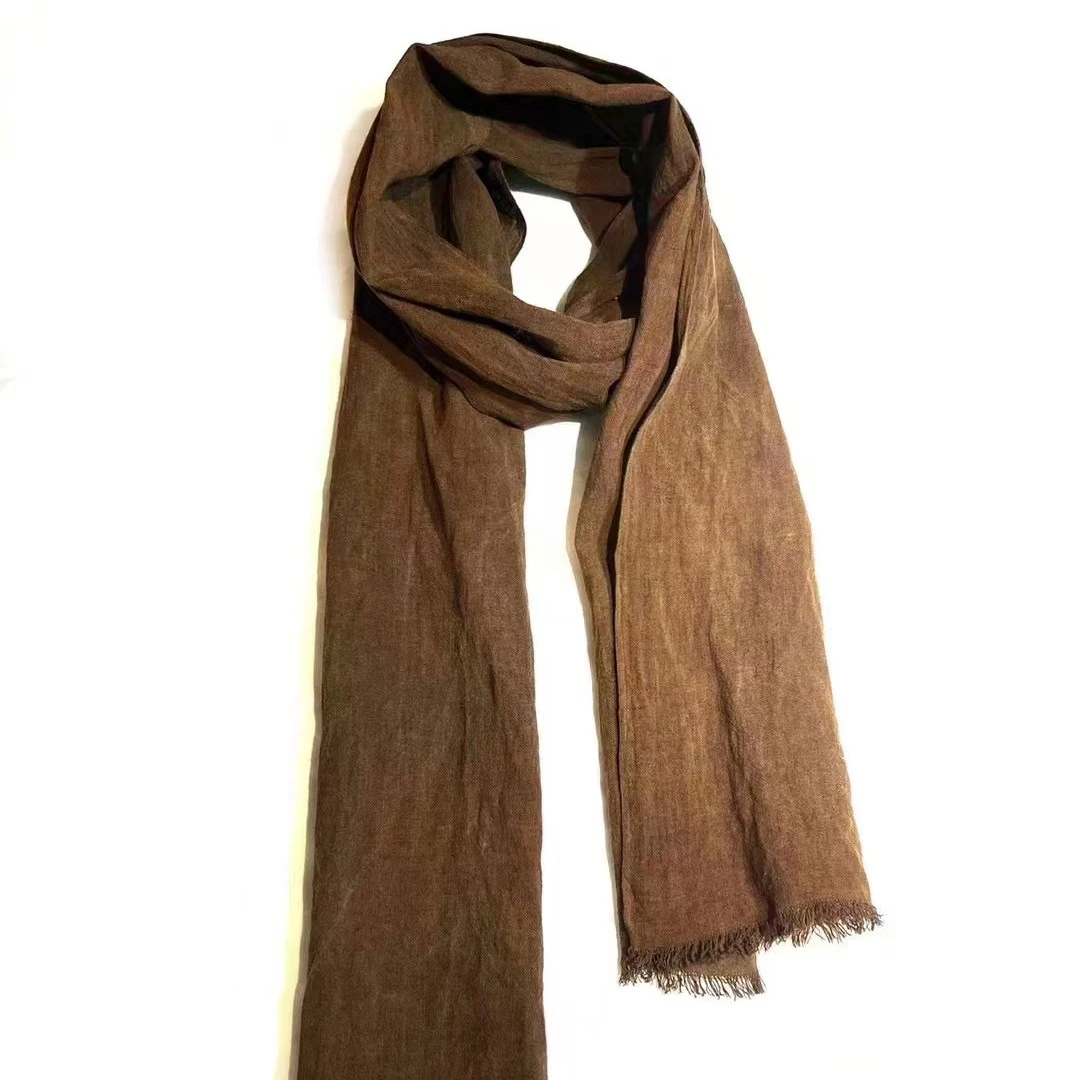 左岸迷香  果儿坊分享【围巾 】春夏上新 百搭植物染 围巾 0007