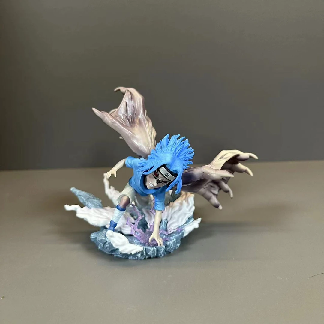 11厘米  火影忍者Q版 GK 咒印佐助 千鸟雷切 战斗版 盒装公仔手办