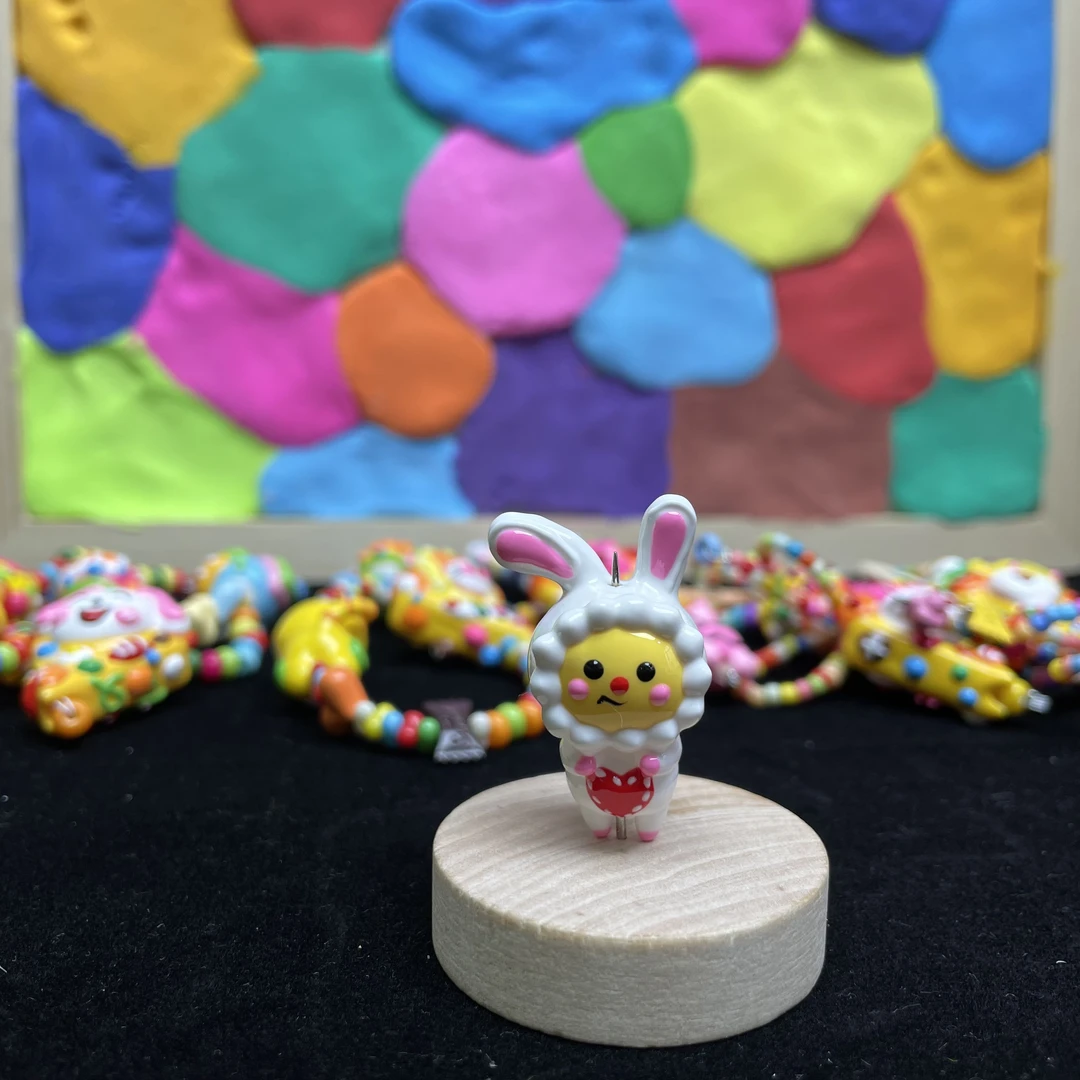 【A54】兔头黄油小熊脸纯手工捏捏制作DIY创意手机链