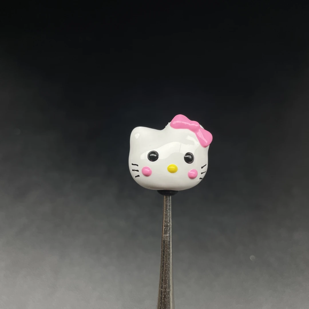 【A62】小鼻嘎Kitty头-纯手工DIY捏捏手机链钥匙链饰品