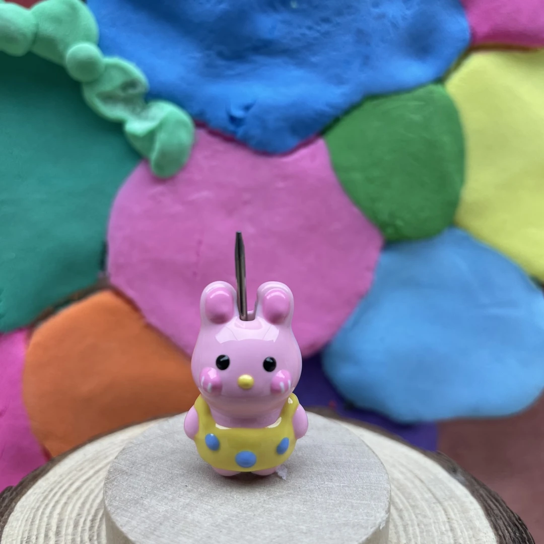 【C57】粉兔兔-纯手工捏捏制作DIY创意手机链