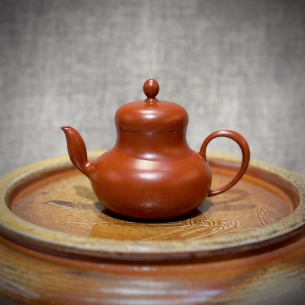 潮简正品 佘殷圳 思亭壶 110cc 潮州手拉朱泥壶 全手工 紫砂壶