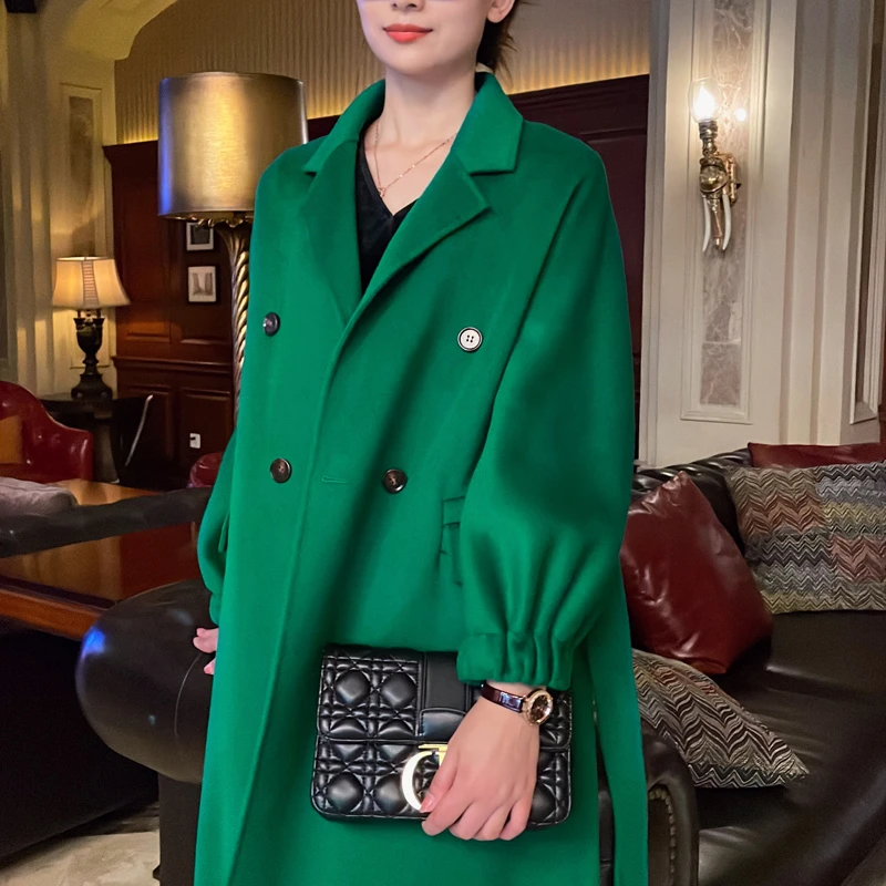 尚锦颜【断码清】高端双面羊绒大衣轻奢气质韩版呢大衣中长款显瘦