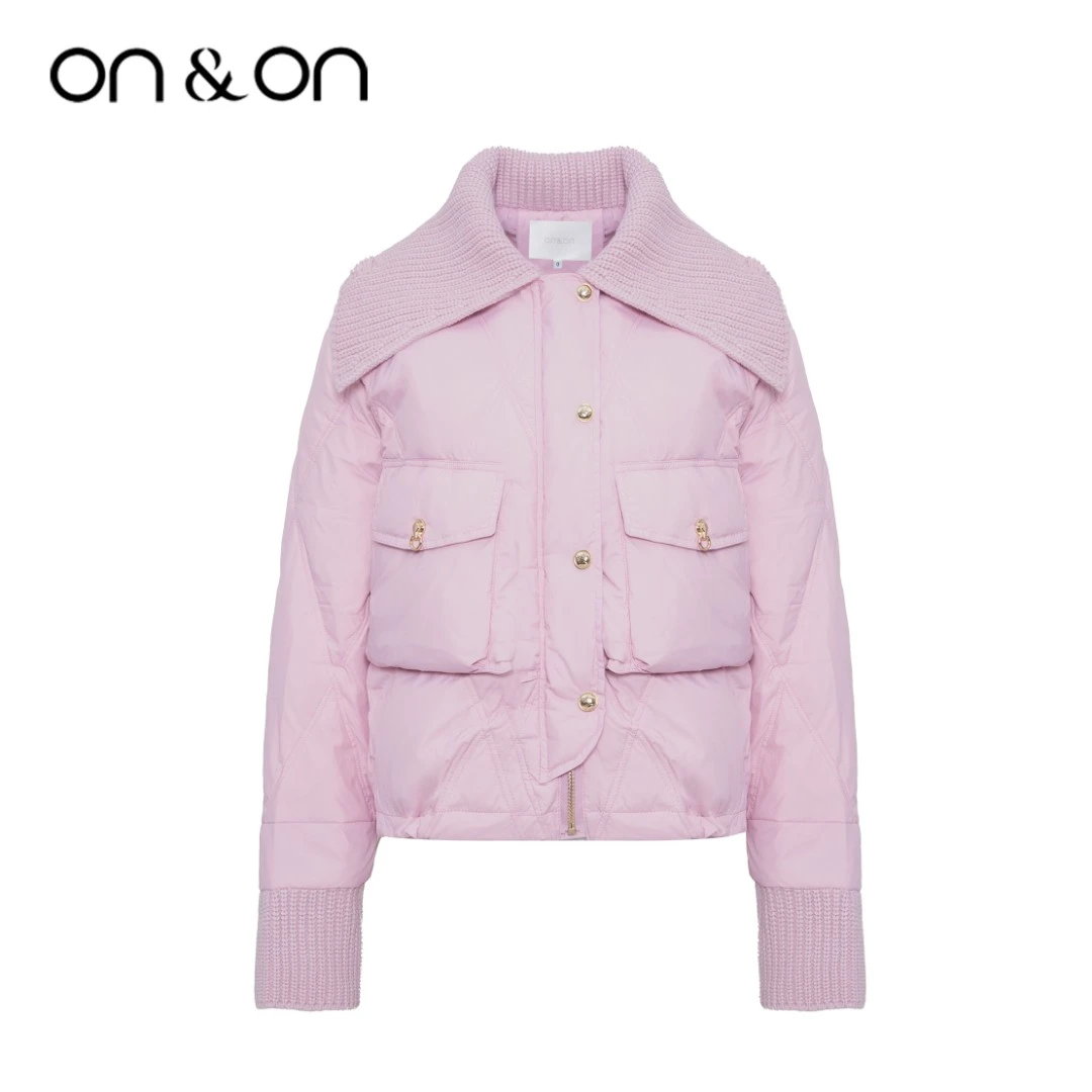 ON&ON/安乃安【保暖羽绒服】25冬韩系女翻领显白高羽绒服-N2AU50085