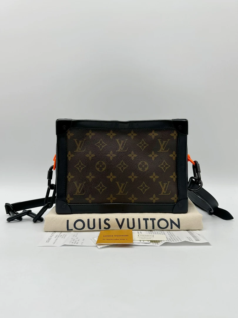 95新 LouisVuitton/路易威登 老花soft trunk软盒子包35910