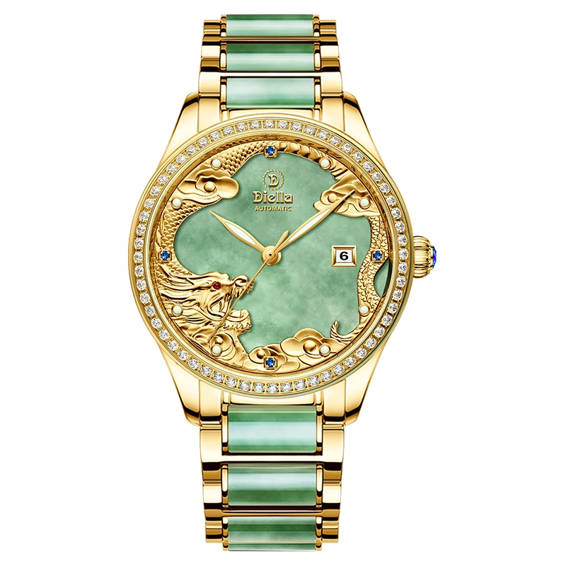 【聚奢专柜直发】艾帝雅翡翠-至尊龙皇传世典藏订制全自动机械玉表