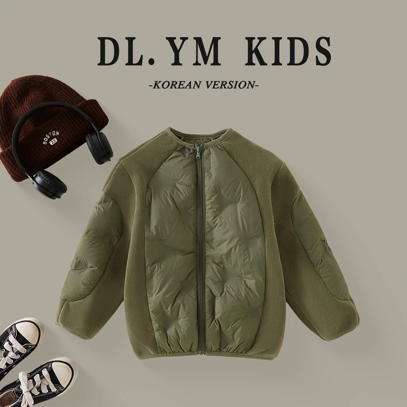 2024秋冬新款儿童羽绒服男女童奥粒绒保暖白鸭绒轻薄短款外套百搭