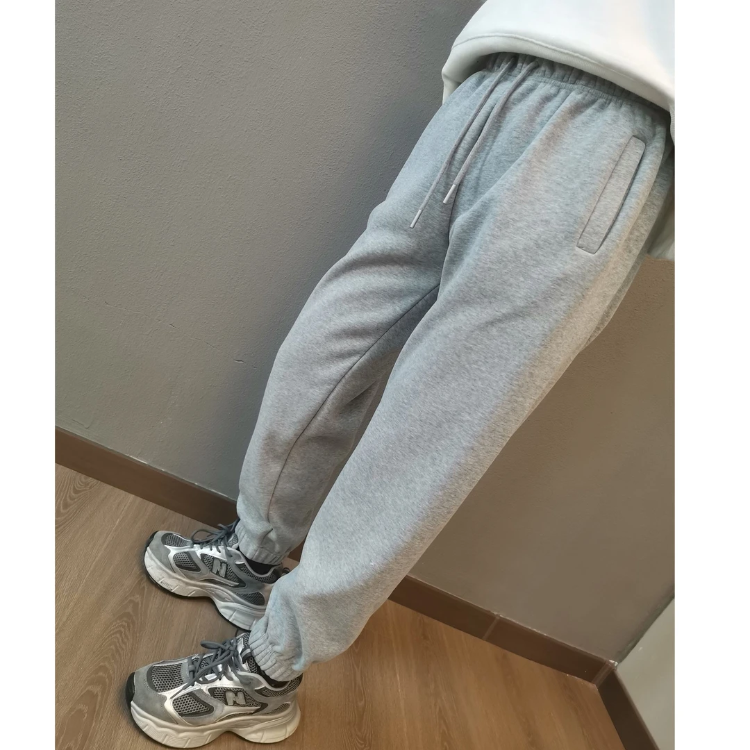 喜柿-【无限】韩国单冬款加绒加厚束脚卫裤无侧线