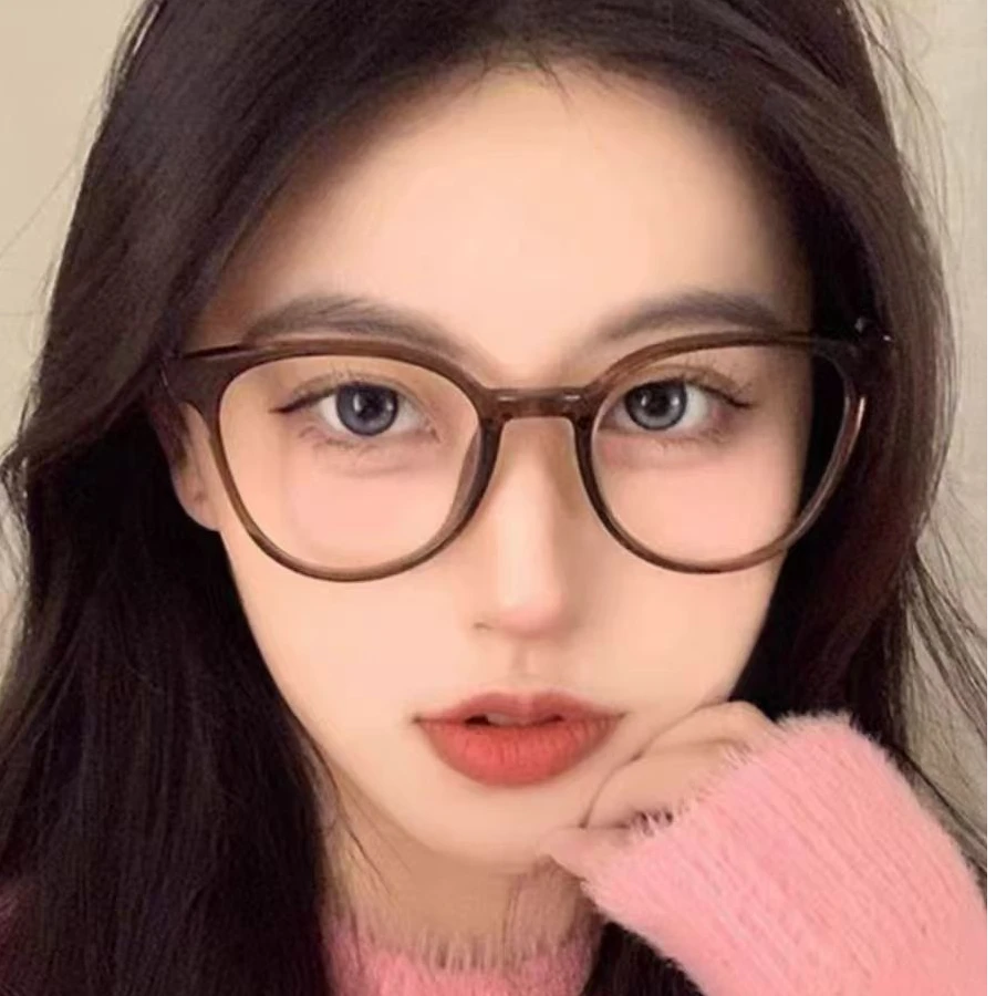 复古眼镜女ins高颜值超轻大框平光镜素颜显瘦