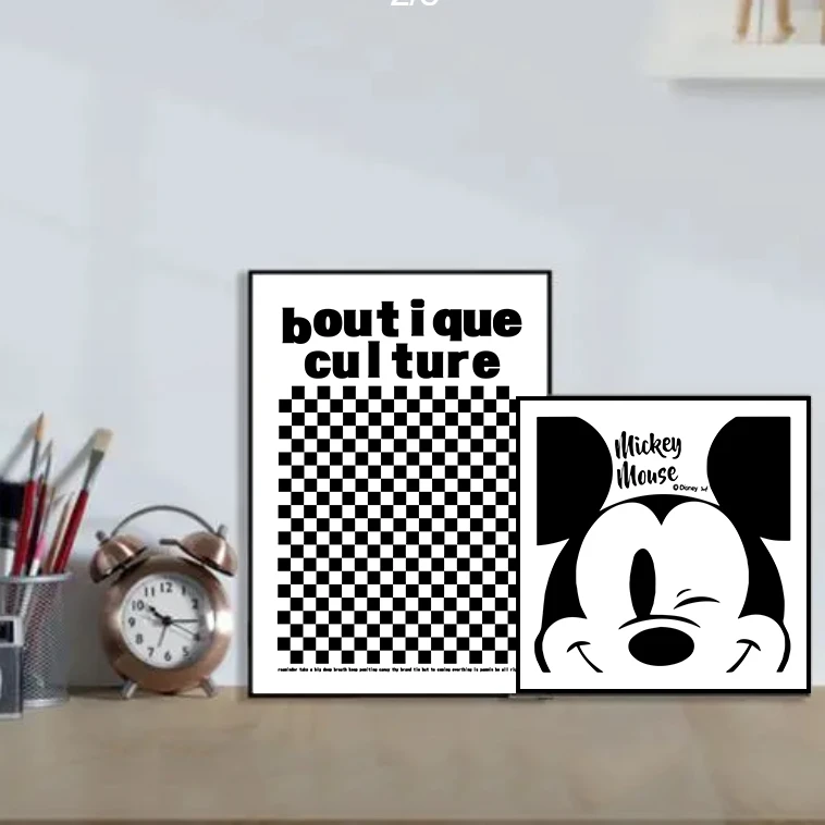 网红ins女艺术家独白黑白灰客厅装饰画英文包豪斯床头画挂画