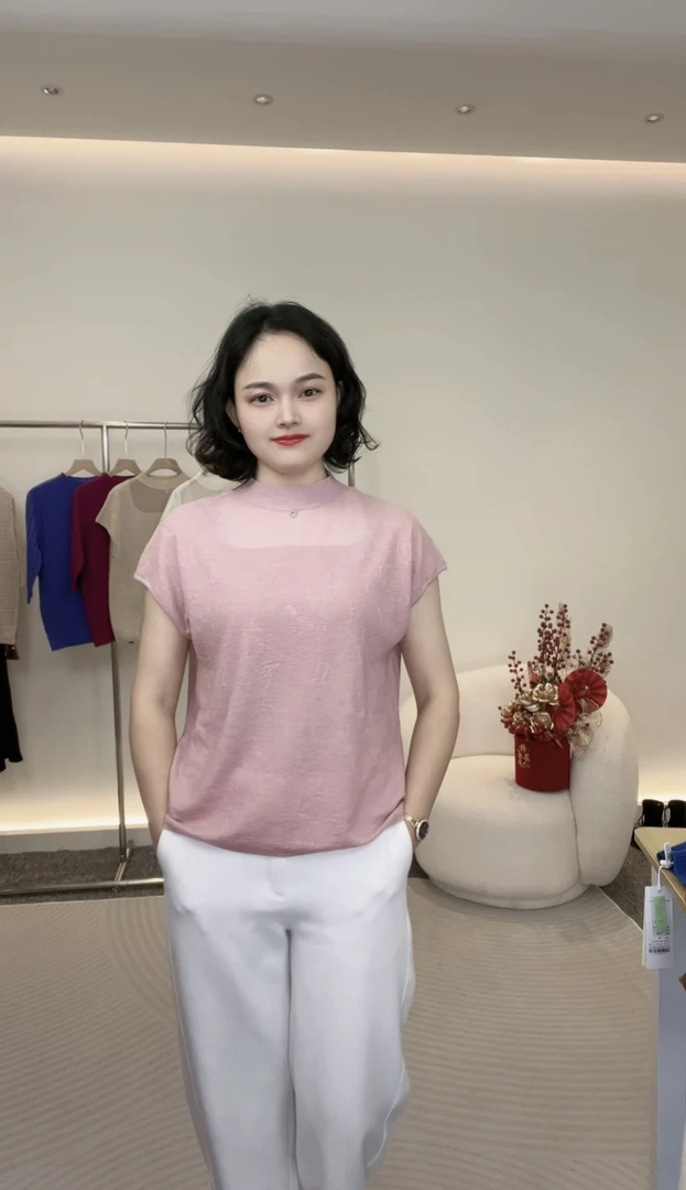 新款女韩版时尚休闲百搭圆领无袖气质显瘦设计师打底毛衣针织衫