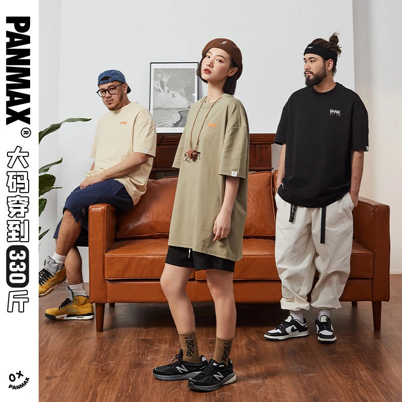 PANMAX/潘·麦克斯休闲夏季宽松印花圆领户外运动时尚