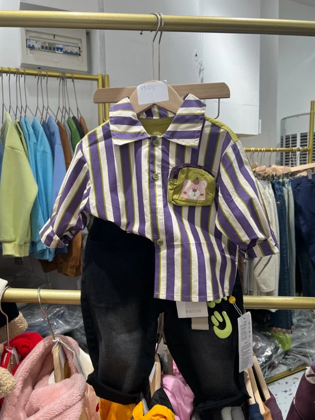 88515春秋新款小童衬衫长袖单件上衣