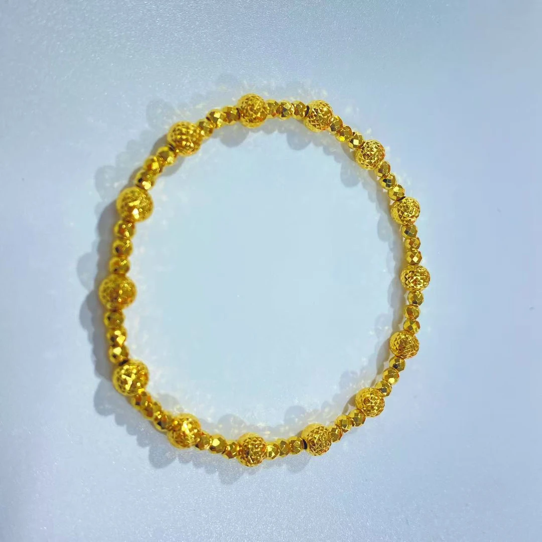 足银手链 金多多足银手链蹦迪珠拼爆闪珠手链