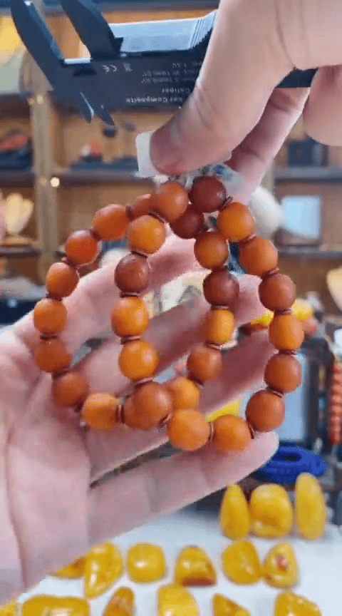 【闪购商品】蜜蜡手链未镶嵌蜜蜡海漂籽（发一条）