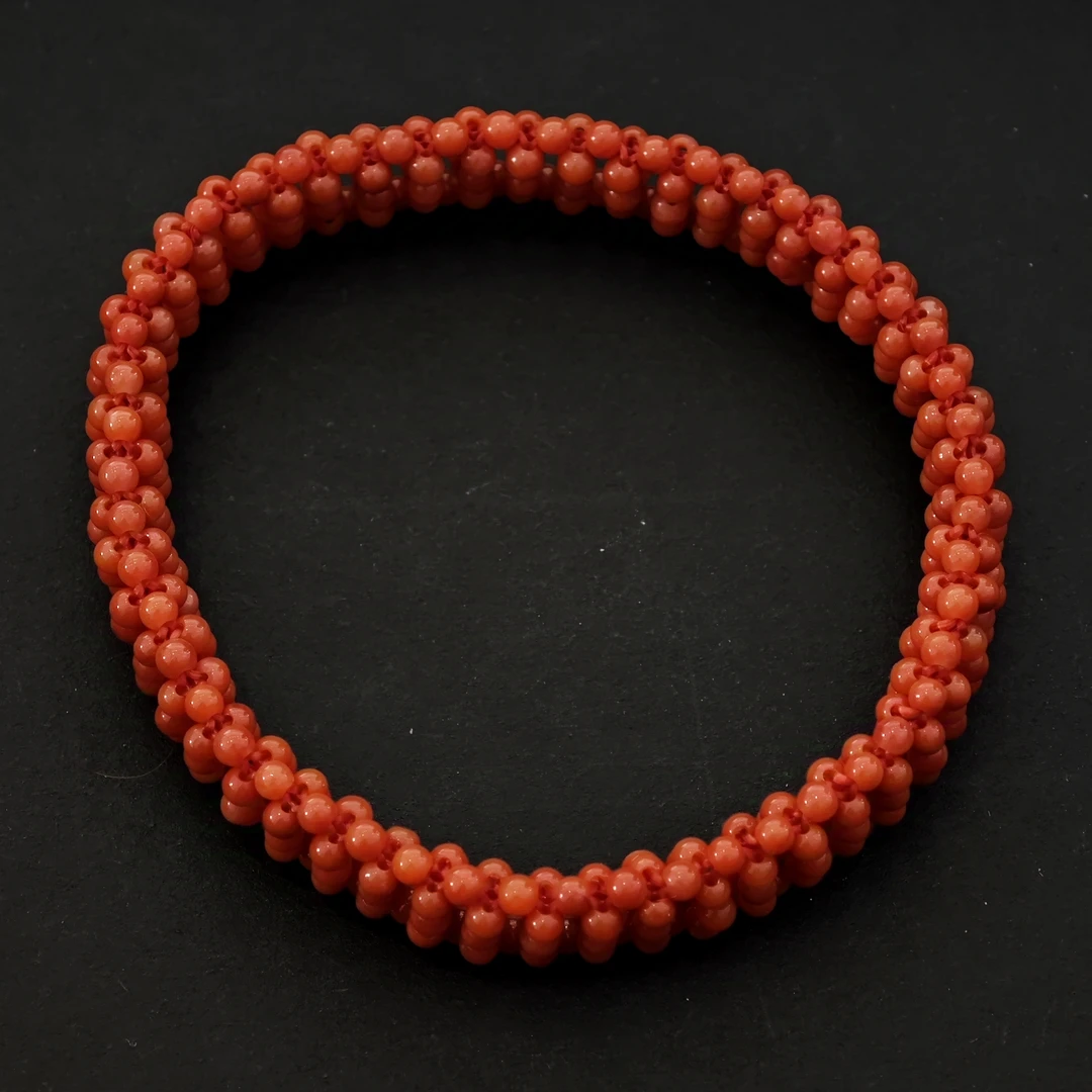 语唐南红手工编制单圈手串（多样性发货）