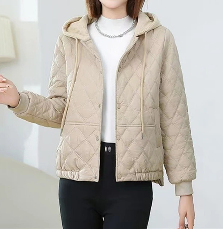 外套短款连帽宽松棉服棉衣秋冬季显瘦小个子时尚休闲百搭轻薄棉衣