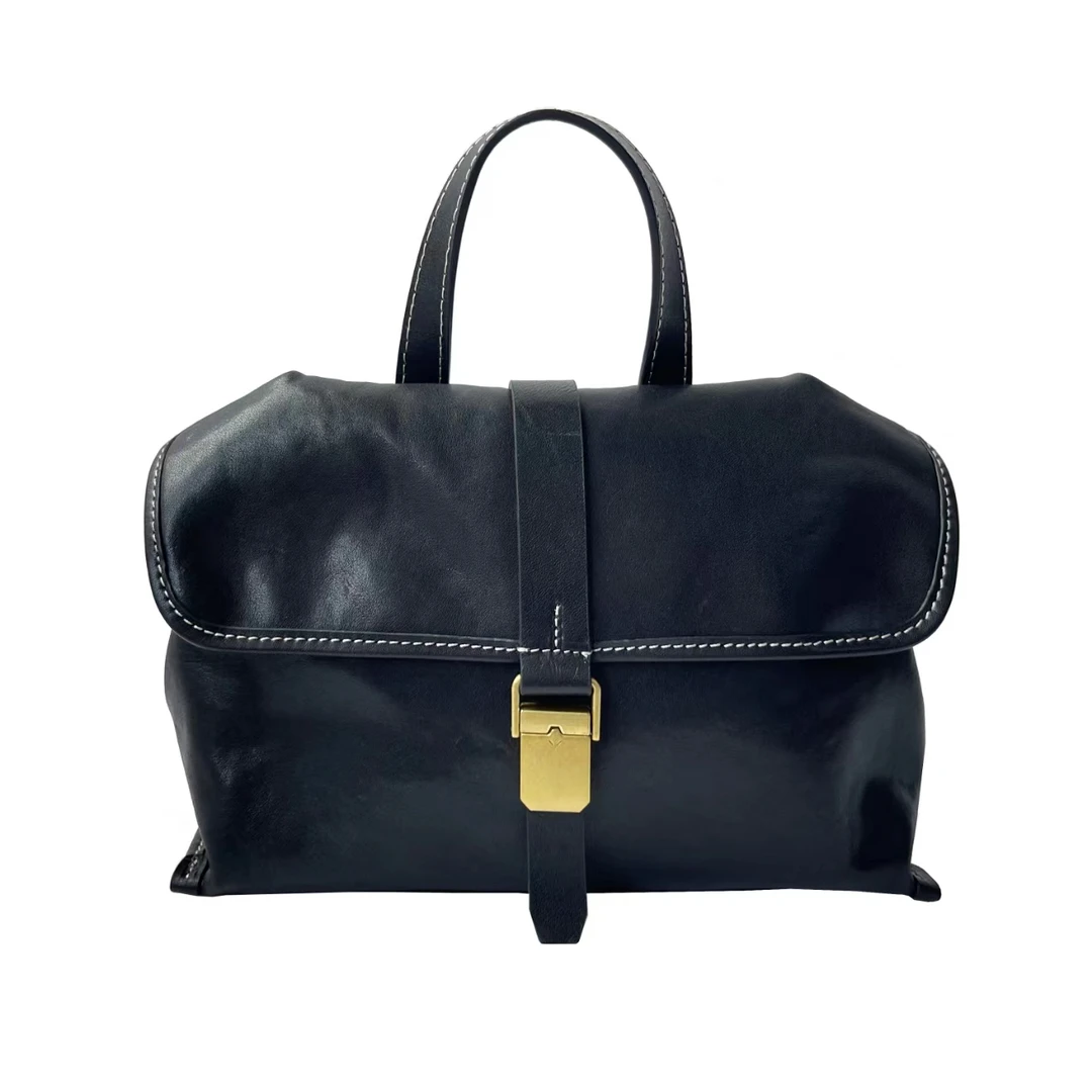 游历公文包无性别复古植鞣皮斜跨双肩包商务旅行通勤包电脑包8019