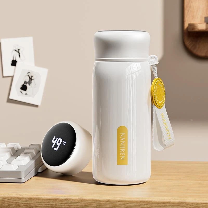智能保温杯女士高颜值316L不锈钢泡茶杯男学生便携水杯子2024新款