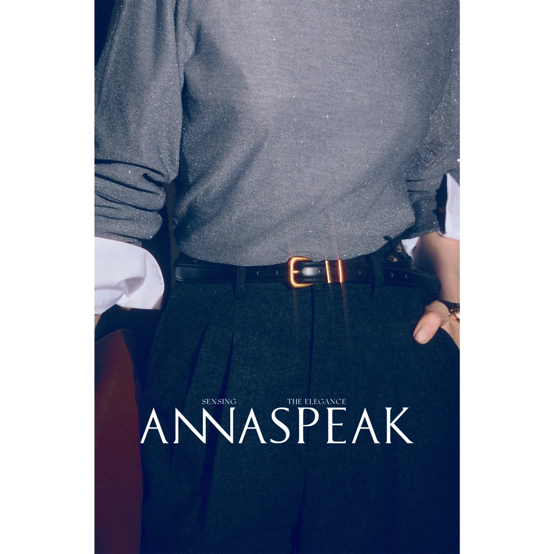 ANNASPEAK Tips 复古色百搭纯铜镀真金双面牛皮腰带