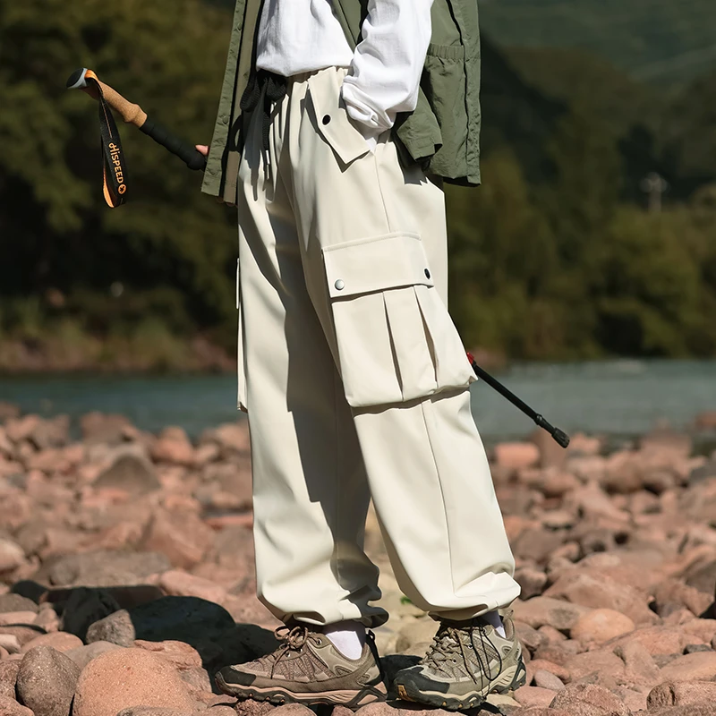 K06/秋季情侣运动工装休闲裤大口袋百搭宽松潮流裤脚大小可收缩