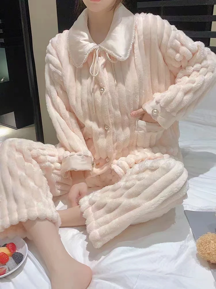 超柔珍珠款韩系睡衣家居服