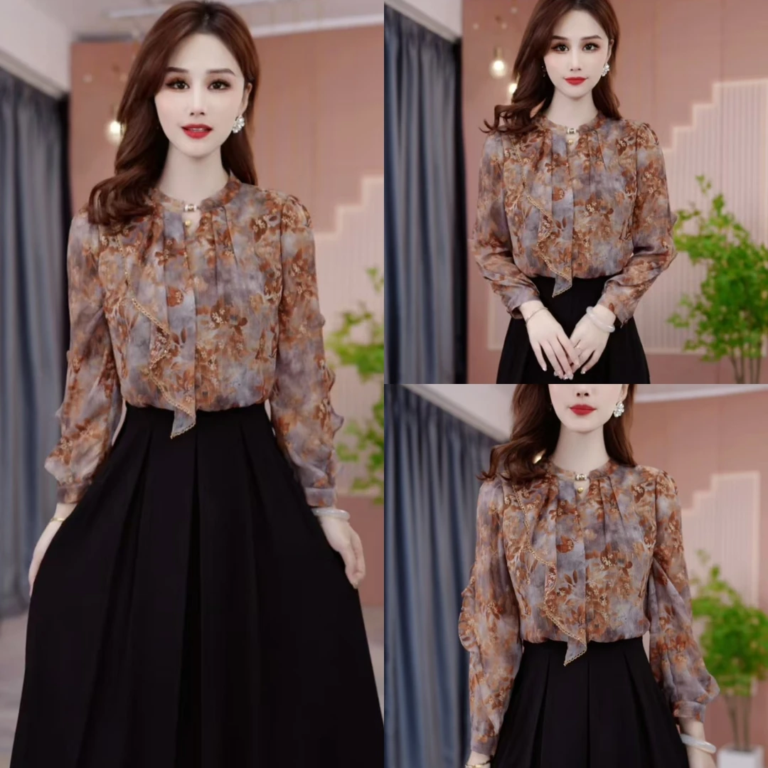 初秋新款连衣裙2024秋季气质韩版显瘦百搭收腰连衣裙MY24Y351款