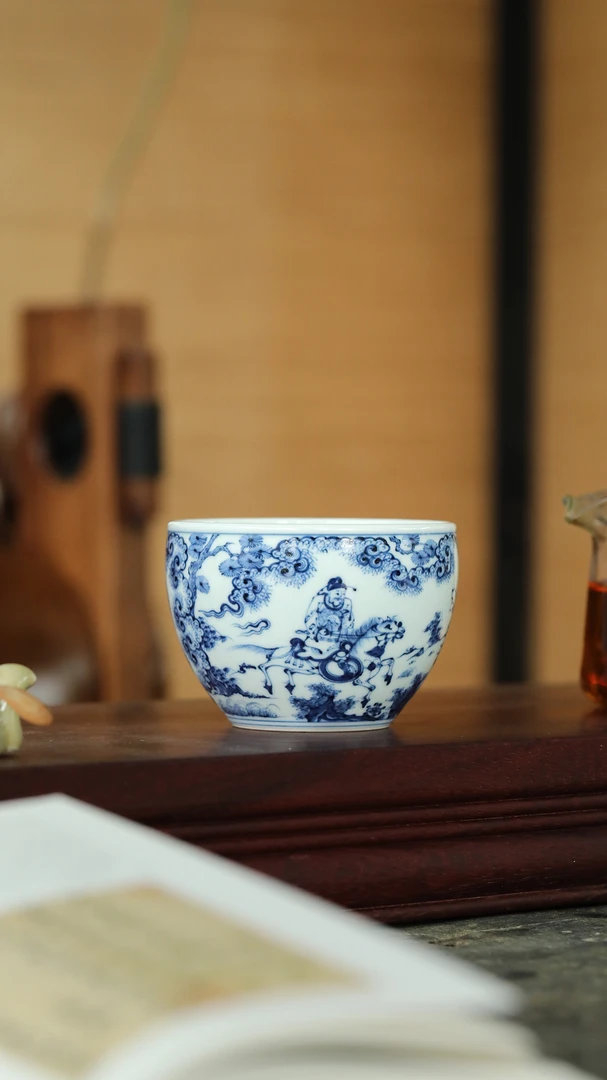 【弥生茶器】小愚斋/愚斋味明仿明携琴访友缸杯主人杯